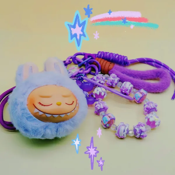 พวงกุญแจ Art Toy Labubu พร้อมสายคล้อง - Ảnh 2